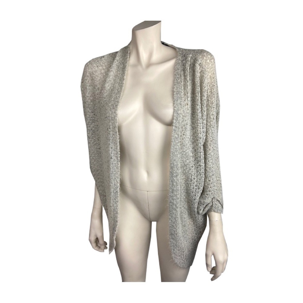 Cotton On Tan‎ Gray Open Cardigan